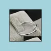 Bandringar 100% 925 Sterling Sier Thin Knot Ring Womens Simple S925 Graverad personlighet Band smycken Drop Delivery 2021 Sexyhanz DH14A