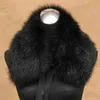 Женская зима теплая мода имитация лиса мех воротники шарфы искусственные шарфы мехового кролика T220802
