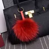 Keychains MPPM % Real Raccoon Fur Pom Accessories Chain Mixed Colors Big Size Ball Bag Accessories Keychain Fur T220909