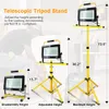 CNSunway 100W LED Reflight 10000LM Super jasne światła robocze z regulowanym teleskopowym statywem 5000K Światło dzienne 2 Tryby jasności IP66 Wodoodporne warsztaty