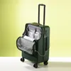 Valises 20/22/24/26 pouces valise avant serrure embarquement conception ouverture chariot voyage bagages multi-fonctionnel mot de passe universel