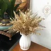 Decoratieve bloemen 1 pc kerst kunstmatige plant goud zilveren nep bloem diy accessoires bruiloft woning decor homegarden feest gunsten