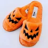 Slippels vrouwen winter pluizige platte zachte warme schoenen Home Halloween huis zwart paar 220913