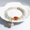 Charm Armband Natural Agate Stone Pärlor Armband för flickor Ladies Estetic Gemstone Healing Energy Wholesale Artuellt företag