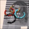 Stud Women Girls Turquoise Crystal Natural Gemstone Earrings Statement C Shape Stud Earring Jewelry Factory Price Drop Del Carshop2006 Dhs1S