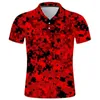 Herenpolo's tops camouflage3d geprinte zomer shirt kinderen mode streetwear revers reve mouw heren kleding cool homme harajuku