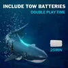 ElectricRC Animals Sinovan Funny Rc Shark Whale Spray Water 24Ghz Remote Control Waterproof RC Boat with Light Electric Toys for Kids Boys Gift 220913