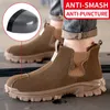 Bottes norme européenne chaussures de sécurité montantes hommes Antismashing Antipiercing travail résistant à l'usure mâle indestructible 220913