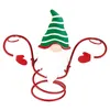 ホリデーワインボトルホルダークリスマステーマグラスホルダーデスクトップオーガナイザーラックフェスティバルホームデスクトップデコレーション