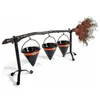 Decoração de festa Halloween Broom Snack Bowl Rack Rack fofo Bolo de sobremesa Decorações de placas de abóbora frutas de abóbora