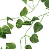 Decorative Flowers 2Pcs 2M Long Artificial Plants Green Ivy Leaves Grape Vine Fake Parthenocissus Foliage Lotus