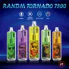 Randm Tornado 7800使い捨てe検証コード付きCoil Coil Doperable Vape