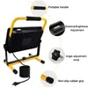 2022 Ny 100W LED -strålkastare 10000lm Super Bright Lightlight 2 Ljusstyrka Lägen IP66 Vattentät 16.4ft Power Cord 5000K Dagsljus Portable Worklight With Stand