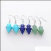 Dangle Chandelier Fashionable Dangle Earrings For Women Anniversary Gift Jewelry Mushroom Shaped Natural Blue Sand Tigers Yydhhome Dhbp2