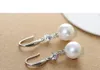 Orecchini a dangle di perle rotondi naturali s925 gancio d'argento scelta di due dimensioni di perle regalo per la moda di gioielleria ha personalità