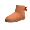 Botas de mujer Zapatillas de deporte para niñas Mini corto Australia Clásico Hasta la rodilla Invierno Piel de nieve Bailey Bow Tobillo Señora Pl