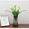 Faux Floral Greenery 5pcsbouquet Novo estilo Silicone Tulip 47cm Flor artificial Touch Real Touch Plant para casamento Decoração de Natal Decoração de Yarn J220906