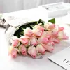 Faux blommor grönare 123 st hem dekoration tillbehör konstgjorda blommor siden rose real touch simulering flanell blomma bröllop valentin dag j220906