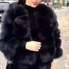 Vrouwen Bontjas Vrouwen Faux Bontjas Vrouwen Warme Overjas Lange Seve Nieuwe Winter Faux Fur Jas Pluizige pluche Jassen 0913H