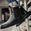 Boots Genuien Leather Men Comfy Slipon Chelsea Casual Ankle For Waterproof Snow Winter Shoes Zapatos 220913