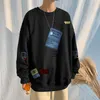 Men's Hoodies Sweatshirts Autumn Spring Sweatshirt For Black Loose Hip Hop Punk Pullover Streetwear Casual Fashion Clothes OVERSize 5XL 220913