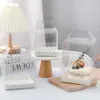 Wrap Prezent LBSISI Life 10pcs Dekoracja urodzin Transpare Cake Box Baby Show Pakiet Pakiet Pakiet Bakery Pączki Dopasowy