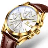 Relojes de pulsera Moda Hombre Relojes Cinturón Lujoso Cronógrafo deportivo Reloj de cuarzo Multifuncional para