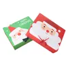 Gift Wrap 10pcs Square Merry Christmas Paper Packaging Box Santa Claus Favor Gift Boxes Happy Year Chocolate Candy Box Party Supplies 220913