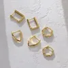 Hoop Earrings ELESHE Vintage 925 Sterling Silver 18K Gold Plated Screw Twisted Smooth For Women Jewelry 2022