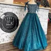 Vestido de concurso de ca￧adores para meninas 2023 arcos Sparkle lantejoulas f￩rias de feriado de anivers￡rio de anivers￡rio Funfashion Fashion