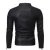 Men's Leather Faux Leather NEGIZBER Plus Velvet PU Men Leather Jacket Casual Solid Col 220912