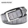 Belts Mens Fashion Waist Faux Pattern With Split Leather Luxury Male Designer Belt Accessories Factory Price 220913