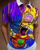 Men's Polos Men's Shirts Summer Abstract Paintings Prints T-Shirts Tops Camisas Rojas Para Hombre