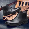 Boots Men Rain s Chelsea Fashion Shoes Male Ankle Casual Rubber Genuine Leather High Quality 220913