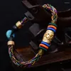 Strand Metal Switch Luck Bead Eight Strands Of Rope For Man And Women Bracelet National Style Thai Hand