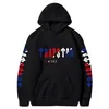 Men's Hoodies TRAPSTAR Thicken Plus Fleece 고품질 코튼 프린트 트렌디 까마귀 커플 가을/겨울 후드 풀오버 스웨터