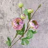 Faux Floral Greenery 12Pcs Artificial Flower Silk Tea Rose Lotus 65Cm 5 Heads Fake Plant House Garden Party Decoration Accessories Bouquet J220906