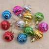 Feestdecoratie 12 stks kerstboom decor pompoenbal baubble kersthangende ornament decoraties voor thuiscadeau