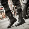 Buty mody men motocykl fajny czaszka bojowa armia punk goty