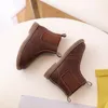 Stövlar barn mode Autumn Girls Retro Short Boys Single Leather Martin Baby Soft Cow Muscle Sole 220913