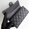 Kvinna plånbok lyxdesigner koppling fårskinn mynt handväska lång passväska bläddra kaviar nyckelfodral äkta läder rutnät mönster kohud telefonpåse kreditkort