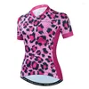 Chaquetas de carreras KEYIYUAN Jersey de ciclismo para mujer Tops Verano Manga corta Camisa de bicicleta de montaña Ropa de bicicleta Camisetas Ciclismo MTB