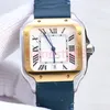 CA Square Mens 시계 40mm 스테인리스 스틸 기계식 시계 케이스 및 팔찌 패션 골드 손목 시계 수컷 손목 시계 Montre De Luxe Watche Factory Gift HJD