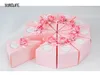 Geschenkpapier, 20 Stück, blau/rosa, dreieckig, Kuchen-Stil, für Hochzeit, Party, Süßigkeitenboxen, Schokoladenboxen, Geschenkbox, Bomboniera 220913