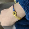 Bedelarmbanden mode handgemaakte armband Oekraïne zonnebloem handgeweven touw voor vrouwen mannen koppelen bangle sieraden pols