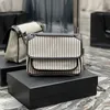 Designer shoulder crossbody bags niki chain vintage crinkled leather bag Women Handbag striped purse autumn winter woolen bag small medium