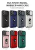 Phone Cases For Samsung A03S A04 A10S A11 A12 A13 A22 A20 A23 A31 A32 A33 A42 With Multi-Layer Car Holder and Bracket Lens Push Window Design Cover
