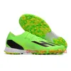 Gift Bag Mens Soccer Boots Football Cleats Trainers Soccer Shoes Turf Man Soft Leather Comfortable Low Ankle Green Pink Orange Blue Red X Speedportal.1 TF US6.5-11