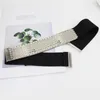 Cinturones de moda para mujer, cinturón ancho de Metal con escamas de pescado, cinturón elástico, banda de goma, accesorios de regalo para niñas, joyería de boda