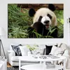 印刷壁ポップアート動物竹パンダベアランドスケープオイルペインティングキャンバスポスターリビングルームクアドロのモダンな壁の写真